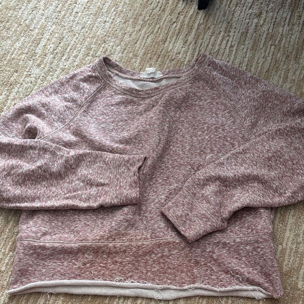 Forever 21 Marled Pink Crew Neck Sweater